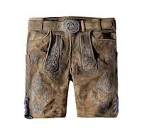 Stockerpoint Herren Lederhose Franz I Größe 44-60 I Bequeme Trachtenhose in authentischer Optik inkl. Gürtel I Aus 100% hochwertigem Bio-Wildbockleder I Perfekt für Trachten & Festlichkeiten