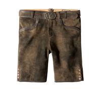Stockerpoint Herren Lederhose Fred I Größe 44-56 I Bequeme Trachtenhose in edler Hirschoptik mit Gürtel I Aus 100% hochwertigem Wildbockleder I Perfekt für Trachten & Festlichkeiten