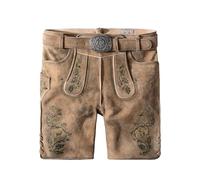 Stockerpoint Herren Lederhose Girgl I Größe 44-60 I Bequeme Trachtenhose in edler Hirschoptik inkl. Gürtel I Aus 100% hochwertigem Wildbockleder I Perfekt für Trachten & Festlichkeiten
