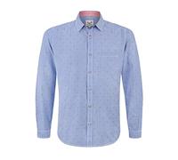 Stockerpoint Herren Raul Trachtenhemd, blau, XL
