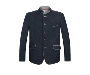 Stockerpoint Luciano Herren Trachtenjanker, Blau Grau, 50
