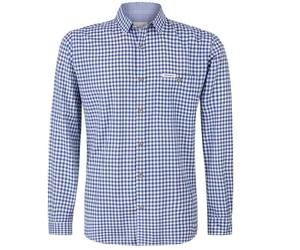 Stockerpoint Trachtenhemd Campos 3 | Karohemd für Herren | Langarm klassisch (DE/NL/SE/PL, Alphanumerisch, M, Regular, Regular, blau)