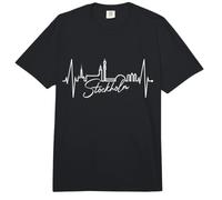 Stockholm Skyline Herzschlag Schweden Herz I Love Stockholm Comfort Colors Adult Heavyweight T-Shirt