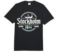Stockholm Sverige Schweden Stadt Wikinger Flagge Comfort Colors Adult Heavyweight T-Shirt