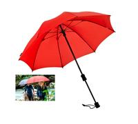 Stockregenschirm EUROSCHIRM "Swing handsfree, rot", Damen, rot, Bezug: 100% Polyester, uni, Regenschirme Stockregenschirm, verlängerbarer Schaft, handfrei tragbar (66043869-0)