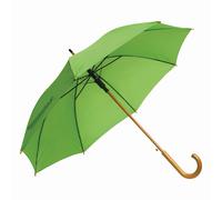 Stockschirm Groß Ø103cm für Damen & Herren Holzgriff - Automatik Regenschirm in Grün - Stock Schirm mit Stocklänge 89 cm