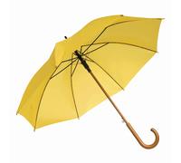 Stockschirm Groß für Damen & Herren mit Holzgriff Ø103cm – Automatik Regenschirm mit Klettverschluss Schirm Gelb