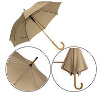 Stockschirm Holzgriff Ø103 cm Automatik Damen Herren Tango Regenschirm 0,41 Beige