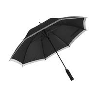 Stockschirm Sturmfest Groß – Automatik Regenschirm für Herren und Damen, Windsicher mit Fiberglasspeichen, Ø 105 / 83 cm, RPET Bezug Schwarz