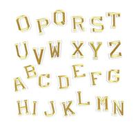 Stoff-Buchstaben-Aufnäher, 26 Stück, stilvoll, kreativ, lustig | Bestickte Aufnäher Buchstaben für Jacken, Jeans, Hemden, T-Shirts, Hoodies, Sweatshirts, Westen, Hüte, Mützen, Jeansjacke