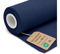 Stoff Meterware Baumwollstoff 1 M x 160 cm - Stoffe zum nähen aus reine baumwolle fabric futterstoff dekostoff für patchwork canvas und sewing nähstoff Oeko-Tex Marineblau