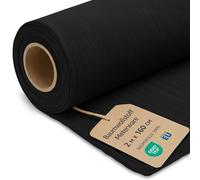 Stoff Meterware Baumwollstoff 2 M x 160 cm - Stoffe zum nähen aus reine baumwolle fabric futterstoff dekostoff für patchwork canvas und sewing nähstoff Oeko-Tex 2. Schwarz