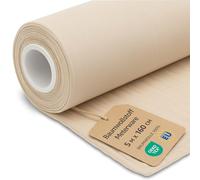 Stoff Meterware Baumwollstoff 5 M x 160 cm - Stoffe zum nähen aus reine baumwolle fabric futterstoff dekostoff für patchwork canvas und sewing nähstoff Oeko-Tex Beige