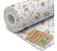 Stoff Meterware Baumwollstoff Waffelpique 0.5 M x 160 cm - Stoffe zum Nähen aus reine Baumwolle Fabric Futterstoff Dekostoff für Patchwork Canvas und Sewing Nähstoff Oeko-Tex Hirsch