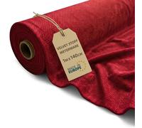 Stoff Meterware Samtstoff 1 M x 140 cm - Stoffe zum Nähen aus Velours Fabric Futterstoff Dekostoff für Patchwork Canvas und sewing Nähstoff Oeko-Tex Rot