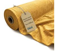 Stoff Meterware Samtstoff 1 M x 140 cm - Stoffe zum Nähen aus Velours Fabric Futterstoff Dekostoff für Patchwork Canvas und sewing Nähstoff Oeko-Tex Toffee
