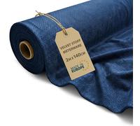 Stoff Meterware Samtstoff 2 M x 140 cm - Stoffe zum Nähen aus Velours Fabric Futterstoff Dekostoff für Patchwork Canvas und sewing Nähstoff Oeko-Tex Marineblau