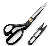 Stoff-Nähschere für Linkshänder, 26,8 cm, robuste Schneiderschere, Hartstahl, Schere zum Schneiden von Leder, Kleidung, Schneidern, Basteln (mit Fadenschneider)