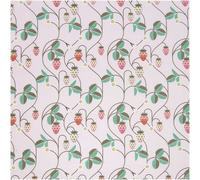 Stoffabschnitt Baumwoll-Popelin rosa Erdbeeren 50x140cm