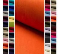 StoffBook Orange Samtstoff Samt Velours für Bekleidung und Dekoration | Elastisch, flauschig und pflegeleicht, Stoff für Bekleidung, Dekoration und Kostüme, Velourstoff