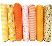 Stoffe zum Nähen,DIY Stoffreste Baumwolle,Baumwollstoff Patchwork Stoffpaket für Kleidung, Bettwäsche, Vorhänge, Puppen, Handtaschen (Orange Gelb, 50 * 50cm)