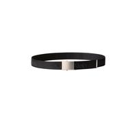 Stoffgürtel CALVIN KLEIN "LOGO WEBBING PLAQUE 38MM FIXED", Herren, Gr. 125, schwarz, pewter, Kunstfaser, unifarben, Gürtel Stoffgürtel, Größenverstellbar mit Metallschließe (25374324-125) schwarz, pew