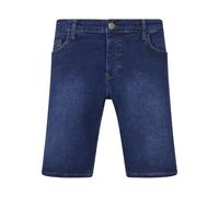 Stoffhose 2Y PREMIUM "2Y Premium Herren 2Y Basic Slim Fit Denim Shorts", Herren, Gr. 32, Normalgrößen, blau, 97% Baumwolle, 3% Elasthan, unifarben, slim fit, Hosen Stoffhose (79605905-32) blau