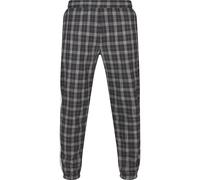 Stoffhose 2Y PREMIUM "2Y Premium Herren 2Y Cropped Pants Plaid", Herren, Gr. M, US-Größen, grau (schwarz), 70% Baumwolle, 27% Polyester, 3% Elasthan, gestreift, skinny fit, Hosen Stoffhose (36516154-M