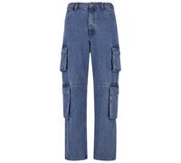 Stoffhose 2Y STUDIOS "2Y Studios 2Y Aidan Cargo Baggy Jeans", Herren, Gr. 33, Normalgrößen, blau, 100% Baumwolle, unifarben, normal, Hosen Stoffhose (15609941-33) blau