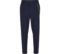 Stoffhose 2Y STUDIOS "2Y Studios 2Y Cropped Pants", Herren, Gr. 32, Normalgrößen, dunkelblau, 65% Polyester, 32% Baumwolle, 3% Elasthan, unifarben, skinny fit, Hosen Stoffhose (36932911-32) dunkelblau