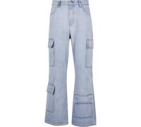 Stoffhose 2Y STUDIOS "2Y Studios Vorin Cargo Baggy Jeans", Herren, Gr. 34, Normalgrößen, light blau, 100% Baumwolle, unifarben, relaxed fit, Hosen Stoffhose (42007665-34) light blau
