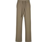 Stoffhose ANOTHER COTTON LAB "Another Cotton Lab ACL Logo Loose Pants", Damen, Gr. L, US-Größen, beige, 78% Polyamid, 22% Elasthan, unifarben, loose fit, Hosen Stoffhose (74063310-L) beige