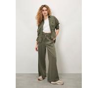 Stoffhose APRICOT "Leichte Hose", Damen, Gr. S (36), N-Gr, grün (khaki), Web, Stoff, Obermaterial: 56% Baumwolle CO. 42% Lyocell CLY. 2% Elasthan EL., unifarben, Hosen Stoffhose, mit praktischen Tasch
