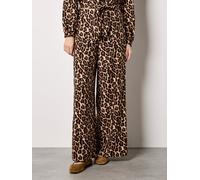 Stoffhose APRICOT "Weite Hose", Damen, Gr. M (38), N-Gr, braun, gewebt, Obermaterial: 91% Viskose CV. 9% Nylon NY., Hosen Stoffhose, mit Leopardenmuster (84284524-38) braun