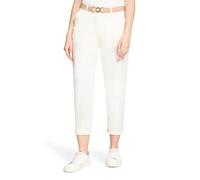 Stoffhose BETTY BARCLAY "Damen mit Gürtel", Damen, Gr. 38, Normalgrößen, rohweiß, Obermaterial: 97% Baumwolle, 3% Elasthan, lässig geschnitten 7/8-Länge, Hosen Stoffhose (38779039-38) rohweiß