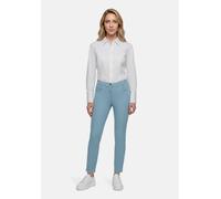 Stoffhose BETTY BARCLAY "Damen Slim Fit", Damen, Gr. 38, Normalgrößen, blau (rauchblau), Obermaterial: 64% Baumwolle, 33% Polyester, 3% Elasthan, slim fit 7/8-Länge, Hosen Stoffhose, Passenabtrennung 