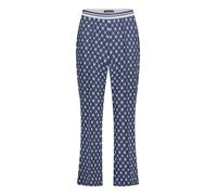Stoffhose BETTY BARCLAY "Damen Slim Fit", Damen, Gr. 38, Normalgrößen, dunkelblau, weiß, Obermaterial: 88% Polyester, 12% Elasthan, slim fit 3/4-Länge, Hosen Stoffhose (93979337-38) dunkelblau, weiß