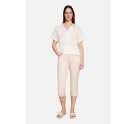 Stoffhose BETTY BARCLAY "Damen Slim Fit", Damen, Gr. 44, Normalgrößen, beige (grau beige), Obermaterial: 97% Baumwolle, 3% Elasthan, Basic, slim fit 3/4-Länge, Hosen Stoffhose (85342936-44) grau beige