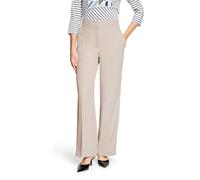 Stoffhose BETTY BARCLAY "Damen unifarben", Damen, Gr. 40, Normalgrößen, grau beige, Obermaterial: 96% Polyester, 4% Elasthan, relaxed fit lang, Hosen Stoffhose (47224603-40) grau beige