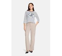 Stoffhose BETTY BARCLAY "Damen unifarben", Damen, Gr. 40, Normalgrößen, grau beige, Obermaterial: 96% Polyester, 4% Elasthan, relaxed fit lang, Hosen Stoffhose (47224603-40) grau beige