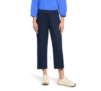 Stoffhose BETTY BARCLAY "Damen unifarben", Damen, Gr. 40, Normalgrößen, dunkelblau, Obermaterial: 70% Baumwolle, 26% Polyester, 4% Elasthan, straight fit 3/4-Länge, Hosen Stoffhose (68765123-40) dunke