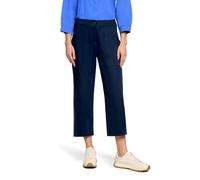 Stoffhose BETTY BARCLAY "Damen unifarben", Damen, Gr. 42, Normalgrößen, dunkelblau, Obermaterial: 70% Baumwolle, 26% Polyester, 4% Elasthan, straight fit 3/4-Länge, Hosen Stoffhose (68765123-42) dunke