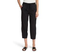 Stoffhose BETTY & CO "Damen mit elastischem Bund", Damen, Gr. 38, Normalgrößen, schwarz, Obermaterial: 76% Baumwolle, 20% Polyamid, 4% Elasthan, lässig geschnitten 7/8-Länge, Hosen Stoffhose (87364727