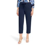 Stoffhose BETTY & CO "Damen mit elastischem Bund", Damen, Gr. 40, Normalgrößen, dunkelblau, Obermaterial: 76% Baumwolle, 20% Polyamid, 4% Elasthan, gerade 7/8-Länge, Hosen Stoffhose (77438023-40) dunk