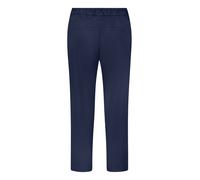 Stoffhose BETTY & CO "Damen mit elastischem Bund", Damen, Gr. 42, Normalgrößen, dunkelblau, Obermaterial: 76% Baumwolle, 20% Polyamid, 4% Elasthan, gerade 7/8-Länge, Hosen Stoffhose (77438023-42) dunk