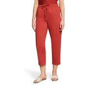 Stoffhose BETTY & CO "Damen mit elastischem Bund", Damen, Gr. 42, Normalgrößen, dunkelrot, Obermaterial: 76% Baumwolle, 20% Polyamid, 4% Elasthan, lässig geschnitten 7/8-Länge, Hosen Stoffhose (648402