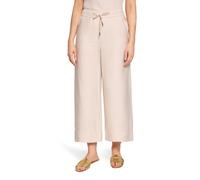 Stoffhose BETTY & CO "Damen mit elastischem Bund", Damen, Gr. 44, Normalgrößen, beige, Obermaterial: 89% Viskose, 11% Polyamid, gerade 7/8-Länge, Hosen Stoffhose (21662552-44) beige