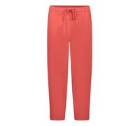 Stoffhose BETTY & CO "Damen mit elastischem Bund", Damen, Gr. 46, Normalgrößen, dunkelrot, Obermaterial: 76% Baumwolle, 20% Polyamid, 4% Elasthan, lässig geschnitten 7/8-Länge, Hosen Stoffhose (648402