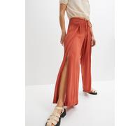 Stoffhose BONPRIX, Damen, Gr. 48, N-Gr, quarzrot, Obermaterial: 100% Viskose, regular fit, Hosen Stoffhose, aus Viskose, mit Schnürung, Regular Fit, mit weitem Bein (26802234-48) quarzrot
