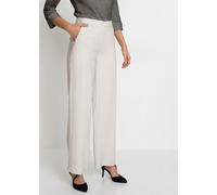 Stoffhose BONPRIX "Leichte Marlenehose mit Viskose", Damen, Gr. 38, N-Gr, hellbeige, Web, Obermaterial: 92% Viskose, 8% Polyester, gepflegt, unifarben, loose fit lang, Hosen Stoffhose, Marlenehose, Lo